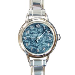 Texture Reef Pattern Round Italian Charm Watch by artworkshop