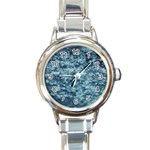 Texture Reef Pattern Round Italian Charm Watch Front