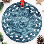 Texture Reef Pattern Round Filigree Ornament (Two Sides) Front