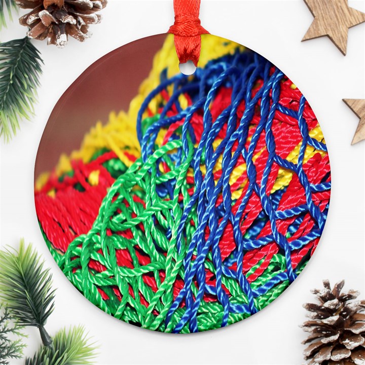 Thread Texture Pattern Ornament (Round)