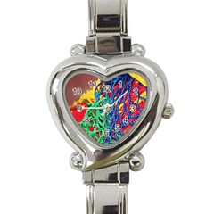 Thread Texture Pattern Heart Italian Charm Watch by artworkshop