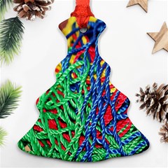 Thread Texture Pattern Ornament (christmas Tree)  by artworkshop