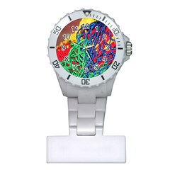 Thread Texture Pattern Plastic Nurses Watch by artworkshop