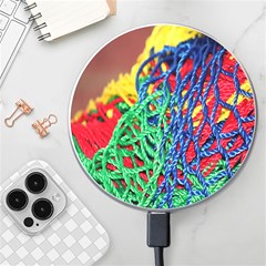 Thread Texture Pattern Wireless Fast Charger(white) by artworkshop