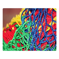 Thread Texture Pattern One Side Premium Plush Fleece Blanket (large)