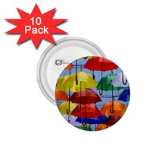 Umbrellas Colourful 1 75  Buttons (10 Pack) by artworkshop