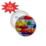 Umbrellas Colourful 1.75  Buttons (10 pack) Front