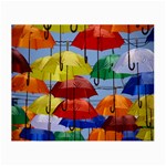 Umbrellas Colourful Small Glasses Cloth Front