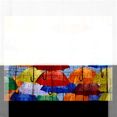 Umbrellas Colourful Rectangular Jigsaw Puzzl by artworkshop