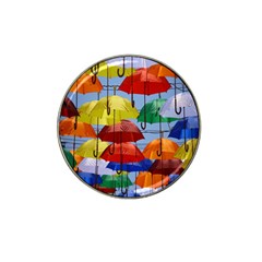 Umbrellas Colourful Hat Clip Ball Marker by artworkshop