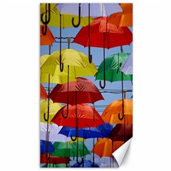 Umbrellas Colourful Canvas 40  X 72  by artworkshop