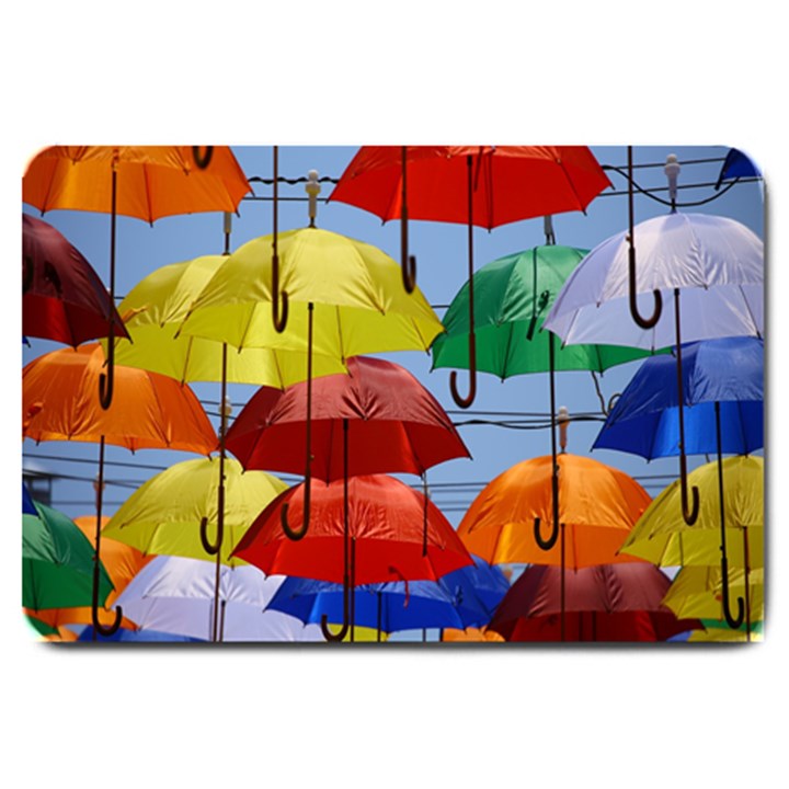 Umbrellas Colourful Large Doormat