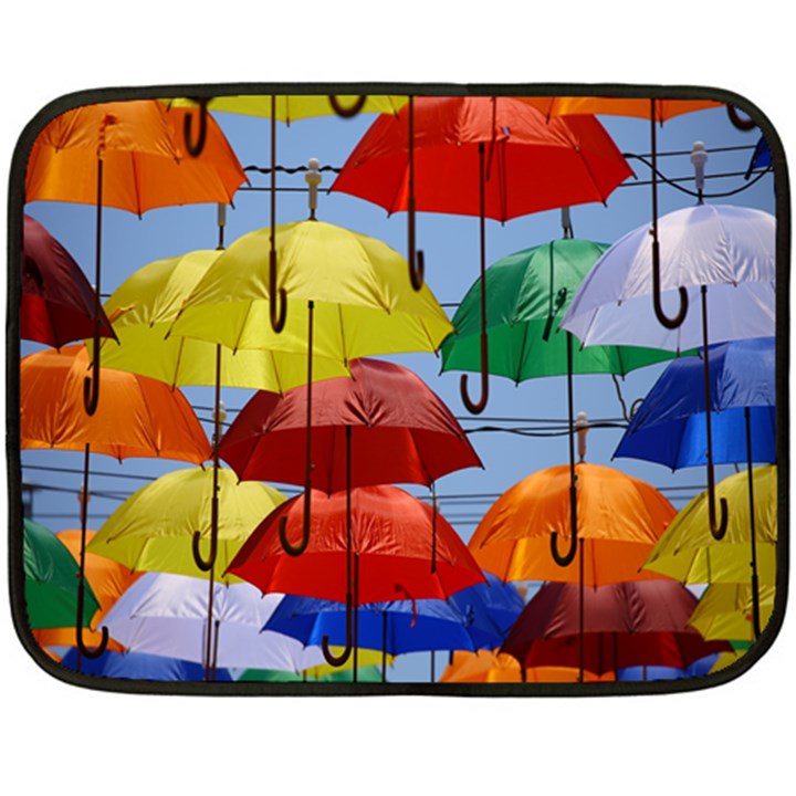 Umbrellas Colourful Fleece Blanket (Mini)