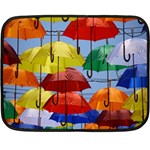 Umbrellas Colourful Fleece Blanket (Mini) 35 x27  Blanket Back