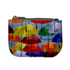 Umbrellas Colourful Mini Coin Purse by artworkshop