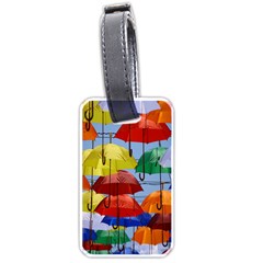 Umbrellas Colourful Luggage Tag (one Side) by artworkshop