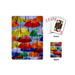 Umbrellas Colourful Playing Cards Single Design (mini) by artworkshop