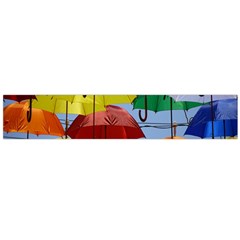 Umbrellas Colourful Large Premium Plush Fleece Scarf  by artworkshop