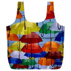 Umbrellas Colourful Full Print Recycle Bag (xxl) by artworkshop