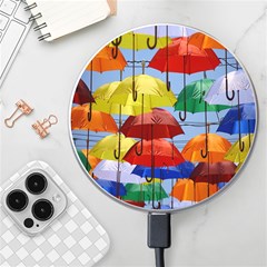 Umbrellas Colourful Wireless Fast Charger(white) by artworkshop