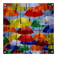 Umbrellas Colourful Banner And Sign 3  X 3 