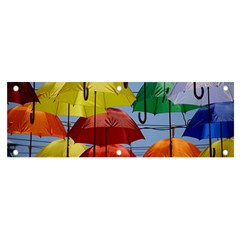 Umbrellas Colourful Banner And Sign 6  X 2 