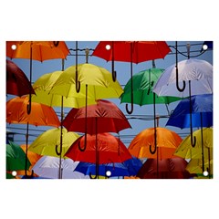 Umbrellas Colourful Banner And Sign 6  X 4 