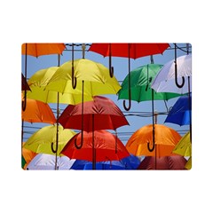 Umbrellas Colourful One Side Premium Plush Fleece Blanket (mini) by artworkshop