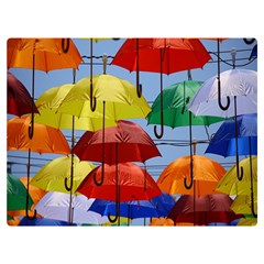 Umbrellas Colourful One Side Premium Plush Fleece Blanket (extra Small)