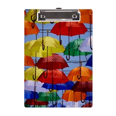 Umbrellas Colourful A5 Acrylic Clipboard