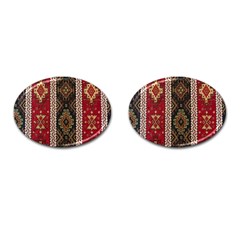 Uzbek Pattern In Temple Cufflinks (oval)