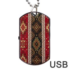 Uzbek Pattern In Temple Dog Tag Usb Flash (one Side) by artworkshop