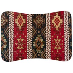 Uzbek Pattern In Temple Velour Seat Head Rest Cushion by artworkshop