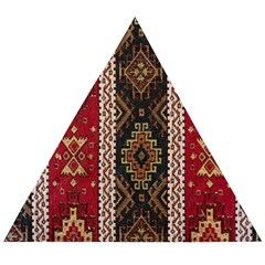 Uzbek Pattern In Temple Wooden Puzzle Triangle by artworkshop