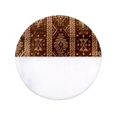 Uzbek Pattern In Temple Classic Marble Wood Coaster (round)  by artworkshop