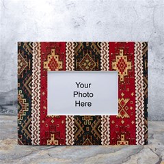 Uzbek Pattern In Temple White Tabletop Photo Frame 4 x6  by artworkshop