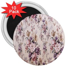 Vintage Floral Pattern 3  Magnets (10 Pack)  by artworkshop