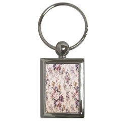 Vintage Floral Pattern Key Chain (Rectangle)