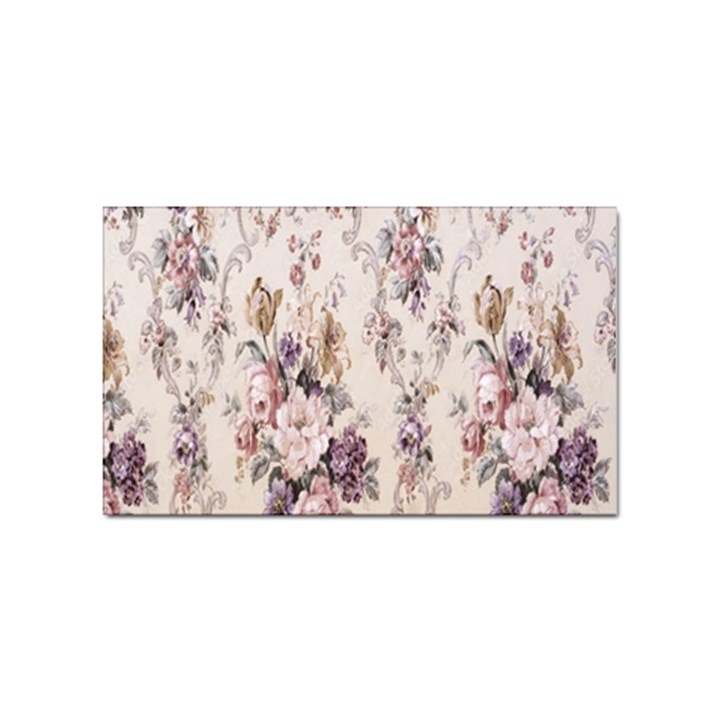 Vintage Floral Pattern Sticker (Rectangular)