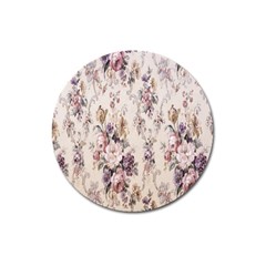 Vintage Floral Pattern Magnet 3  (Round)