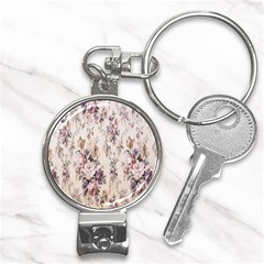 Vintage Floral Pattern Nail Clippers Key Chain by artworkshop