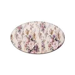 Vintage Floral Pattern Sticker (oval) by artworkshop