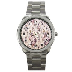 Vintage Floral Pattern Sport Metal Watch