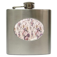 Vintage Floral Pattern Hip Flask (6 Oz) by artworkshop