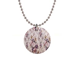 Vintage Floral Pattern 1  Button Necklace