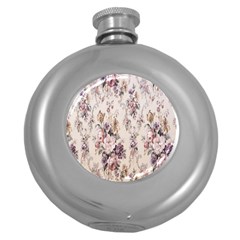 Vintage Floral Pattern Round Hip Flask (5 oz)