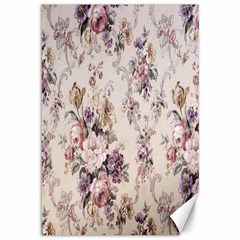 Vintage Floral Pattern Canvas 12  x 18 