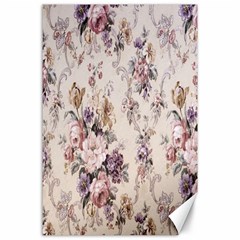 Vintage Floral Pattern Canvas 24  x 36 