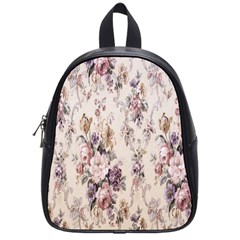 Vintage Floral Pattern School Bag (Small)