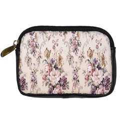 Vintage Floral Pattern Digital Camera Leather Case by artworkshop